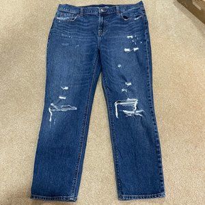 Old Navy Mid-Rise Boyfriend Ripped Jeans Size 8